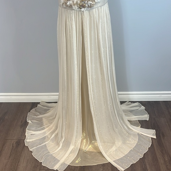 Marc Bouwer Gold Silk Evening Gown - Picture 6 of 17